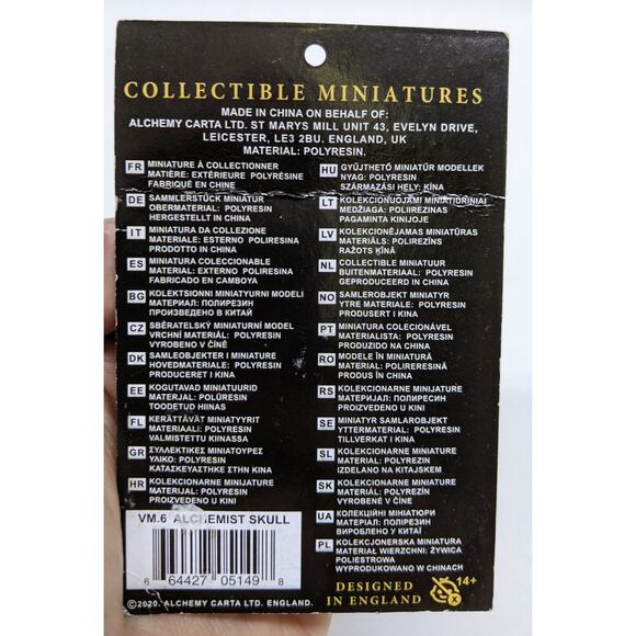 Alchemy Collectible Mini Skull with Rose - 1.5" - England - NEW - Picture 4 of 5